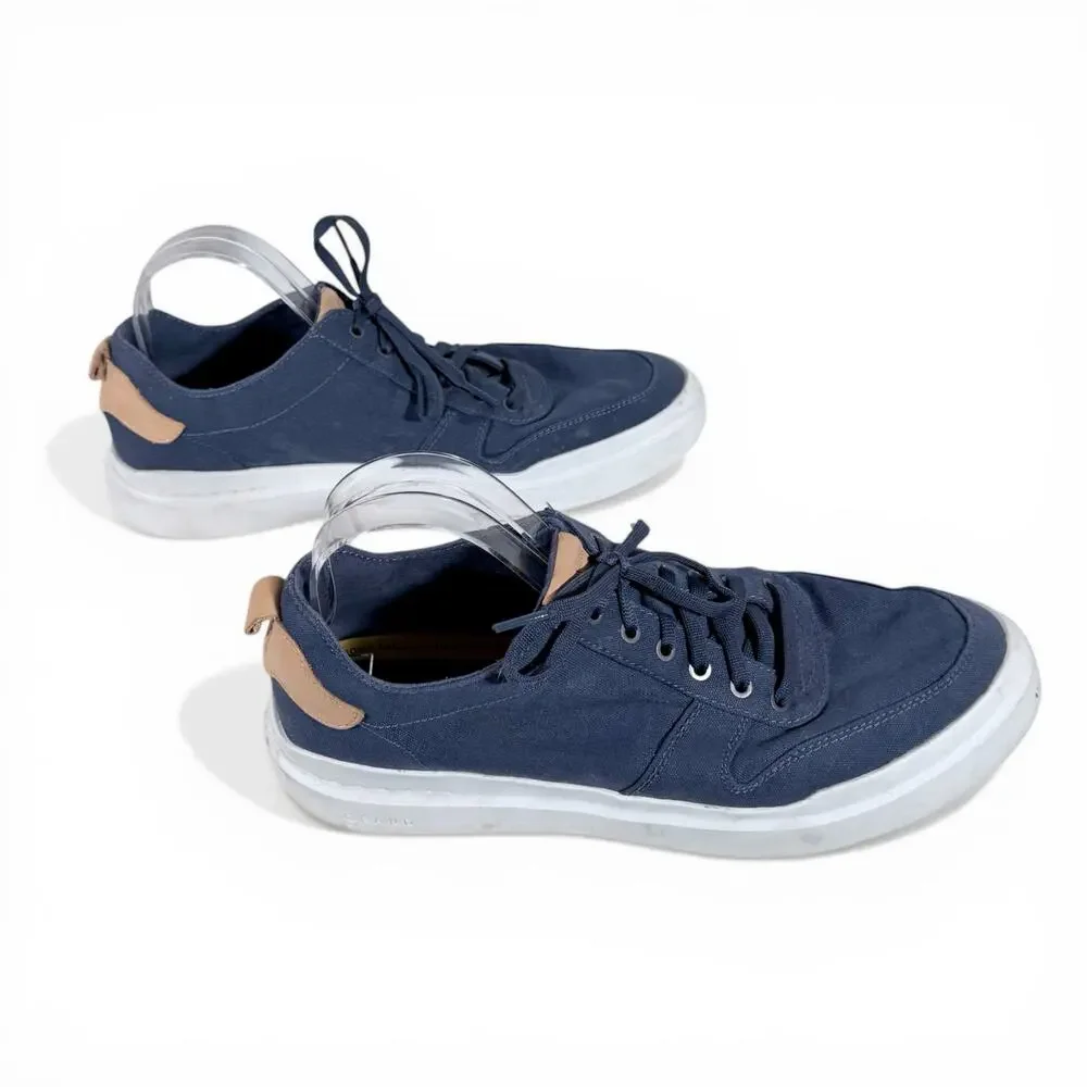 Cole Haan Men's 11.5 Indigo Blue GrandPro Pro Canvas Court Sneakers Shoes